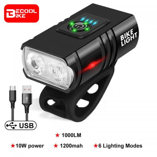 350LM Bike Light Headlight Bicycle Flashlight LED USB Rechargeable Torch Cycling Front Lamp High Beam BC-FL1783