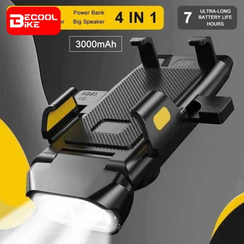 650LM 4-in-1 LED Bicycle Light 3000mAh Bike Headlamp Power Bank 400Lumen Handlebar Rechargeable Front Lamp MTB Road Cycling Flashlight BC-B762