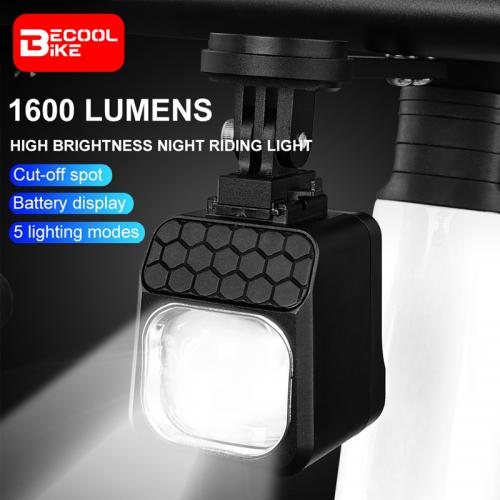 Bike Light 1600 Lumen Headlight Type-C Rechargeable Wireless Remote Control MTB Road Bicycle Light Bicycle Accessories BC-FL1766