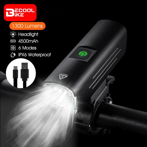Contest Level Bicycle Light 1300 Lumen USB Rechargeable Flashlight MTB Road Bike LED Headlight Waterproof Rear Lamp BC-FL1663