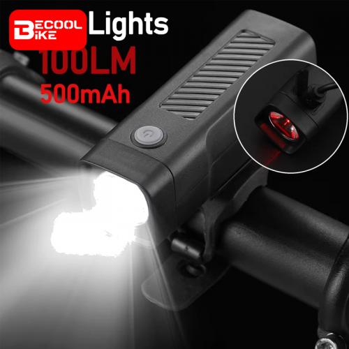 Bright Bicycle Light T6 LED Front USB Rechargeable MTB Mountain Bicycle Lamp 100LM Bike Headlight Flashlight Cycling Scooter BC-FL1788