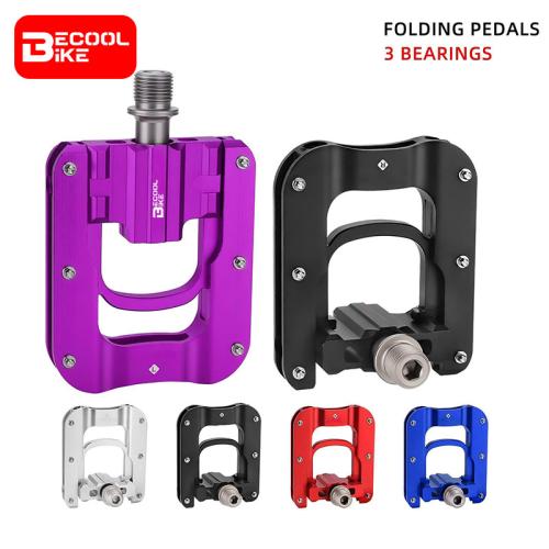 Folding Bicycle Pedal 3 Bearing Aluminum Alloy Double-sided Anti-slip Pedals for Brompton Bicycle Pedal BC-PD516