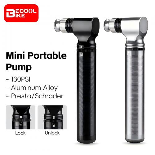 Bicycle Pump Aluminum Alloy Schrader Presta Valve 130PSI Portable Air Pump High Pressure MTB Road Cycling Inflator BC-PP1019