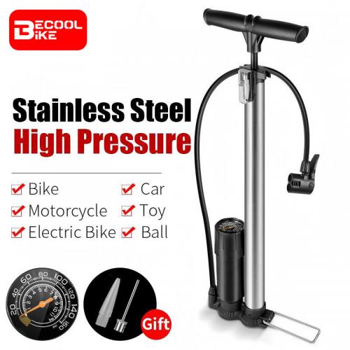 Bike Floor Pump 120160PSI High Pressure Cycling Pump Air Inflator Schrader Presta Valve Road MTB Bicycle Tire Pump BC-PP1024