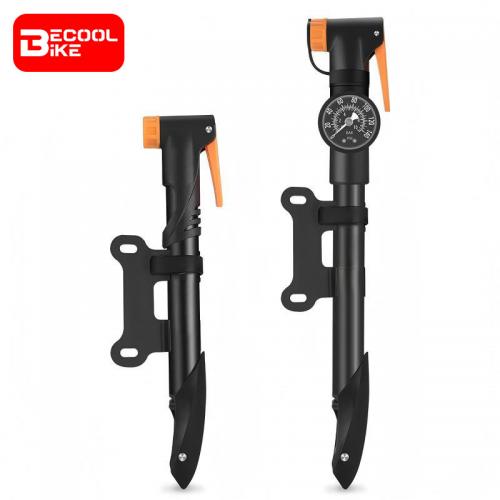 Portable Bicycle Air Pump With Precise Gauge 120PSI Aluminum Alloy Hand Pump Schrader Presta Valve Tire Inflator BC-PP1033