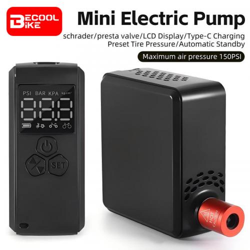 Mini Electric Bike Pump 150PSI Powerful Air Compressor Pressure Display Car Motocycle MTB Road Bike Tire Inflator BC-PP2529 