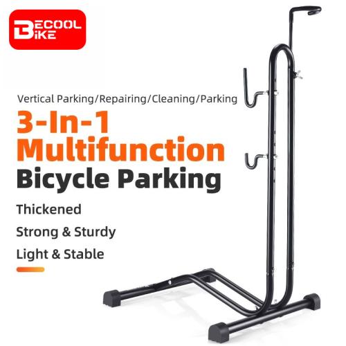 3 In 1 Bicycle Parking Rack Multifunctional Bike Indoor Garage Storage Stand MTB Road Bike Maintenance Repair Stand BC-PR2001
