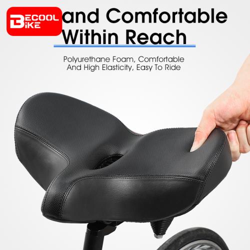 Bicycle Saddle Double Spring Shock Absorbing Wide Oversized Comfortable Seat Cushion For Cruiser City Electric Bike BC-SD5010