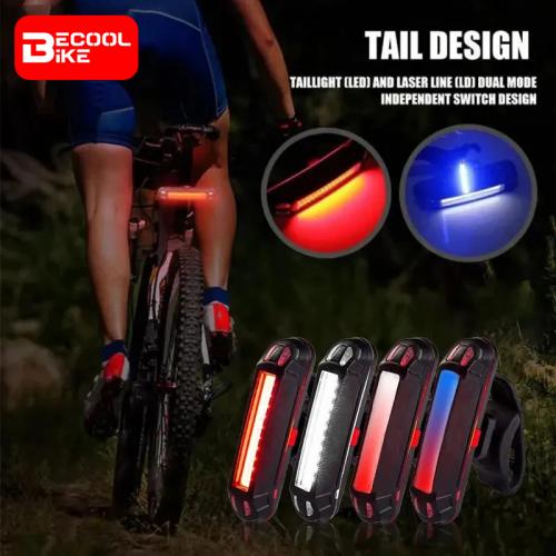 Bike Tail Light Super Bright USB Rechargeable Front Fork Light Safety Warning IPX4 Waterproof Cycling Tail Light BC-TL5452