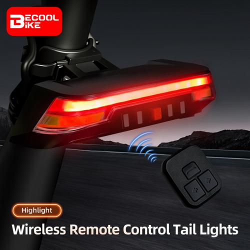 Bicycle Tail Light 2000mAh Wireless Remote Control Turn Signal with Brake Sensor Light Security Warning Bike Rear Light BC-TL5570