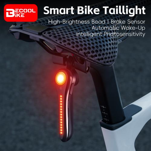 Bike Automatic Tail Light IPX6 Brake Sensing Rear Light Linear Flowing Flashing LED Light Bar Bicycle Accessories BC-TL5617