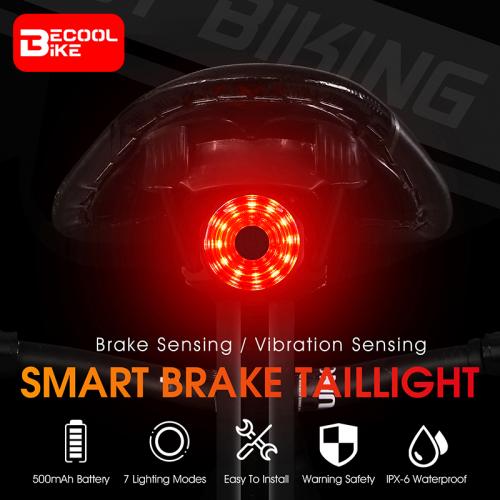 Bike Tail Light Smart Sensing Bike Brake Light Led Usb Charging Bicycle Rear Light Bicycle Taillight BC-TL5634