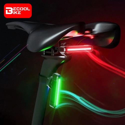 Waterproof Colorful Bicycle Taillight 360-degree Adjustable Bicycle Light Intelligent Brake-sensing Bicycle Water Flow Taillight BC-TL5658